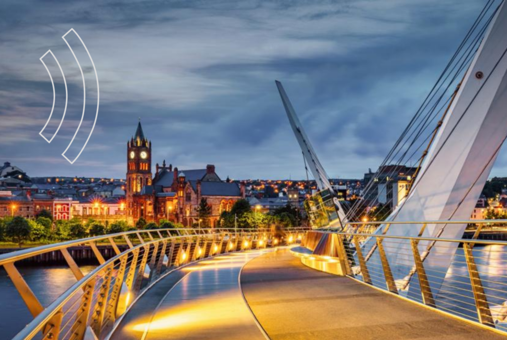 Historic Derry city walls overlooking the River Foyle – home to growing businesses in Derry