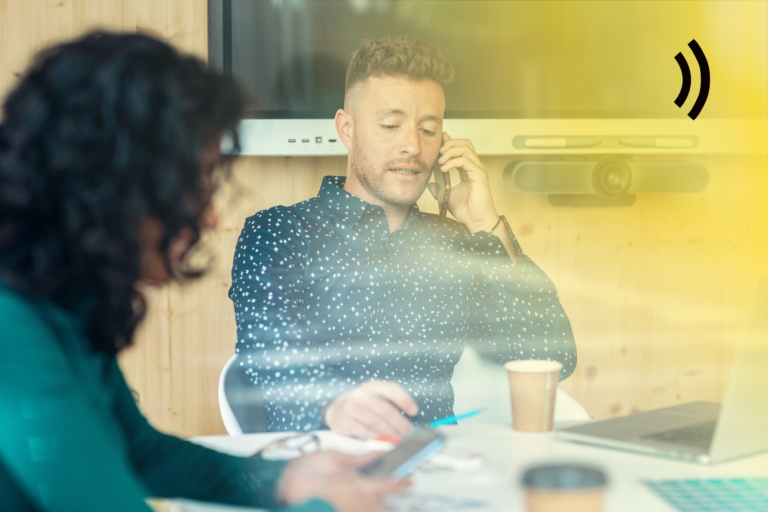 office staff using cloud phone system for small business