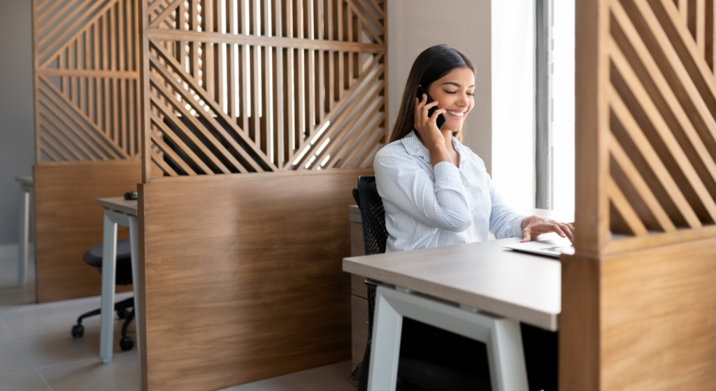 customer using business phone system business telecoms costs uk