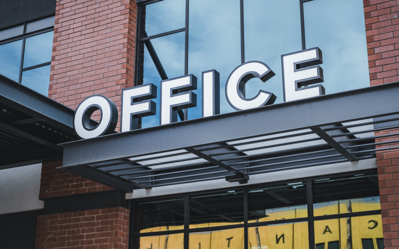 office front door Multi-Site Business Phone System