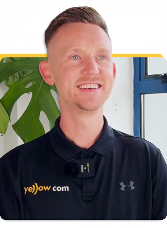 Yellowcom sales representative helping businesses with phone systems and telecom solutions in Derry Londonderry