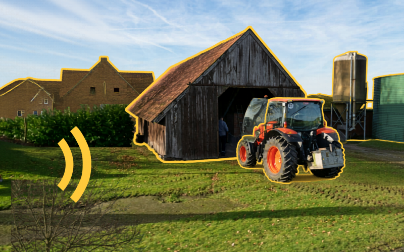 rural farm landscape with business broadband for rural businesses connectivity