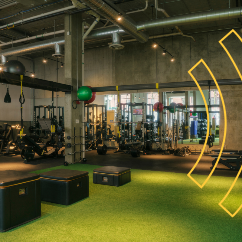Modern gym environment highlighting business phone systems for member communication
